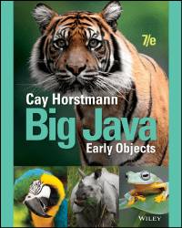 Horstmann, Big Java: Early Objects, 7e - Perusall
